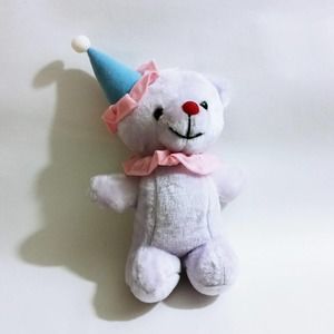 Vintage Circus Bear Plush Lavender Purple Ganzbros Stuffed Animal (su1)